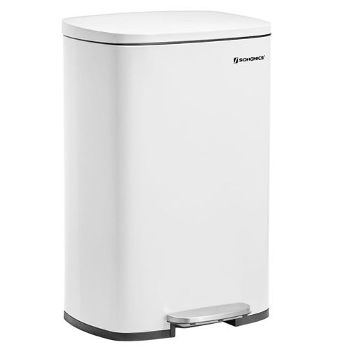 Poubelle De Cuisine 50 Litres à Pédale 42,5 X 31,8 X 65,7 Cm Avec Seau Intérieur En P