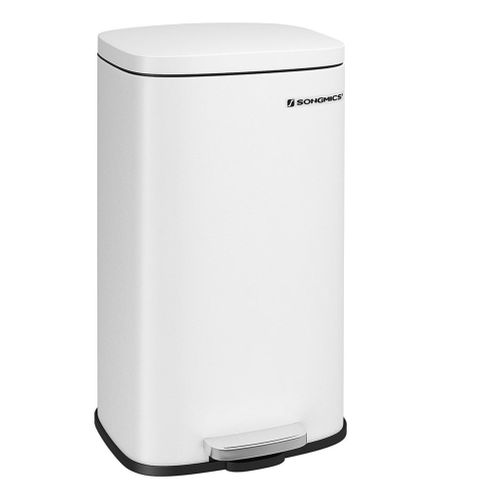 Poubelle De Cuisine à Pédale 35 X 23,8 X 63 Cm En Acier Inoxydable Seau Intérieur En