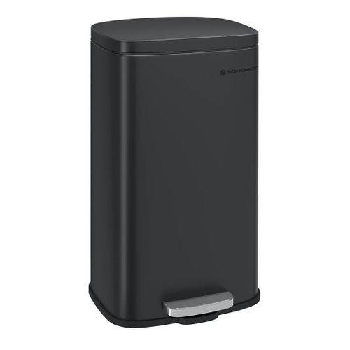 Poubelle De Cuisine à Pédale En Acier Inoxydable 34,8 X 29,7 X 63,3 Cm Seau Intérieur