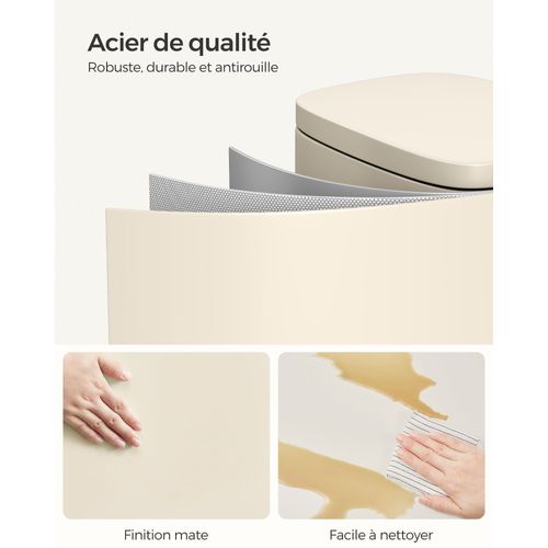 Poubelle De Cuisine à Pédale En Acier Inoxydable Seau Intérieur En Plastique Volume 3