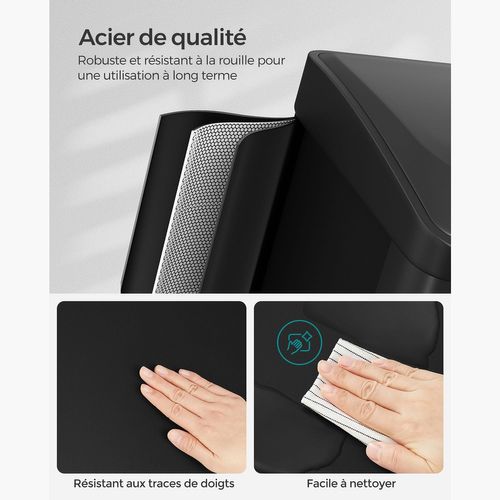 Poubelle De Cuisine Résistante Avec Pédales Et 3 Compartiments Tri Sélectif De Recycl