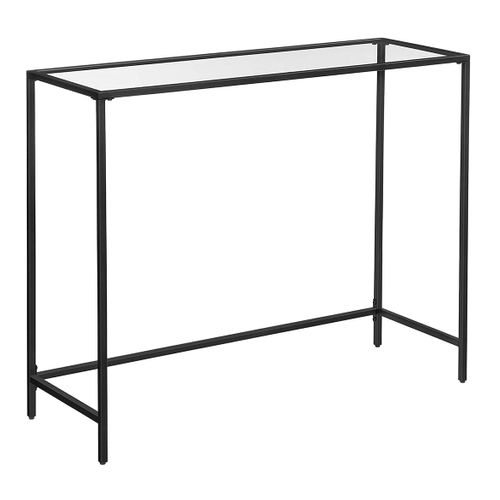 Table Console Table D’entrée Bout De Canapé 100 X 35 X 80 Cm Dessus De Table En Verre