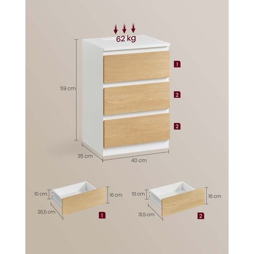 Table De Chevet Avec Multiprise Table D’appoint Avec 3 Tiroirs 2 Prises Ca 2 Ports Usb