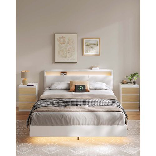 Table De Chevet Avec Multiprise Table D’appoint Avec 3 Tiroirs 2 Prises Ca 2 Ports Usb