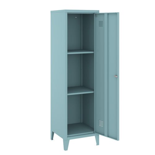 Armoire Étagère Meuble De Rangement 137 X 38 X 38 Cm à Casier Métallique Vérouillable
