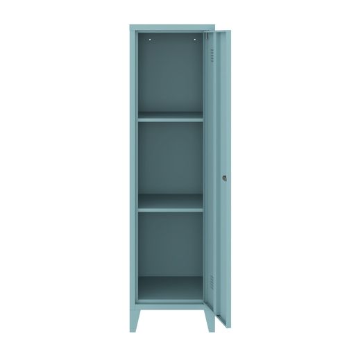 Armoire Étagère Meuble De Rangement 137 X 38 X 38 Cm à Casier Métallique Vérouillable