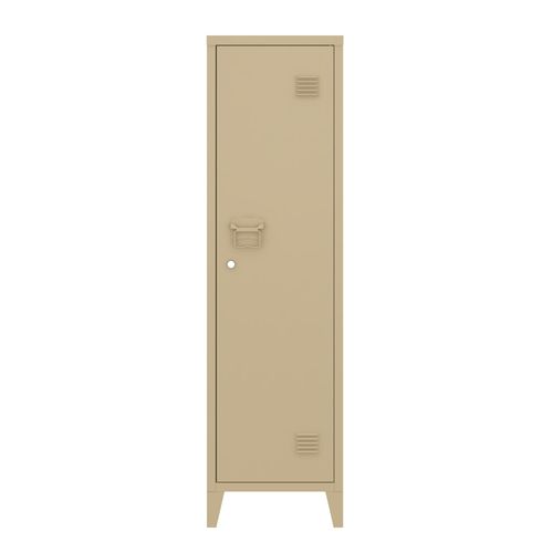 Armoire Étagère Meuble De Rangement à Casier Métallique Vérouillable 137 X 38 X 38 Cm