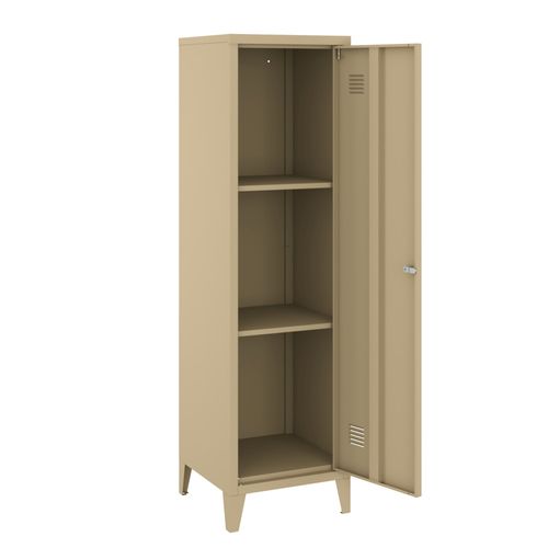 Armoire Étagère Meuble De Rangement à Casier Métallique Vérouillable 137 X 38 X 38 Cm