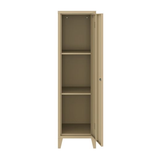 Armoire Étagère Meuble De Rangement à Casier Métallique Vérouillable 137 X 38 X 38 Cm