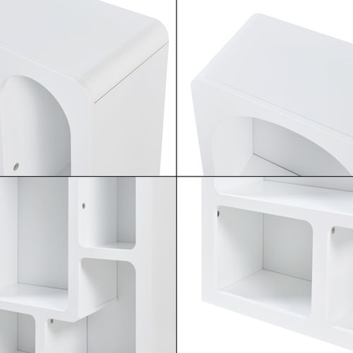 Bibliothèque Intemporelle Et Élégante 80 X 60 X 24 Cm Blanc 03_0009001