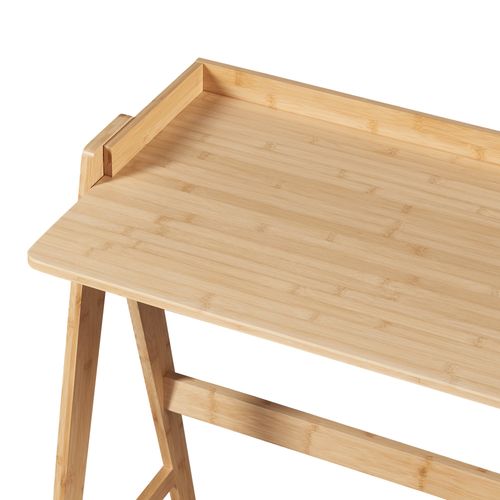 Bureau Table Poste De Travail 123 X 53 X 80 Cm Bambou Naturel 03_0009055