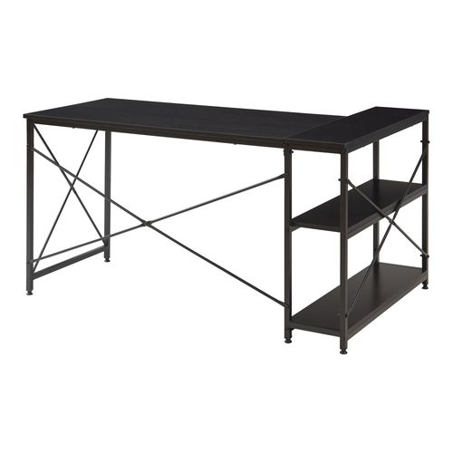 Bureau Table Poste De Travail 137 X 88 X 75 Cm Noir 03_0009065