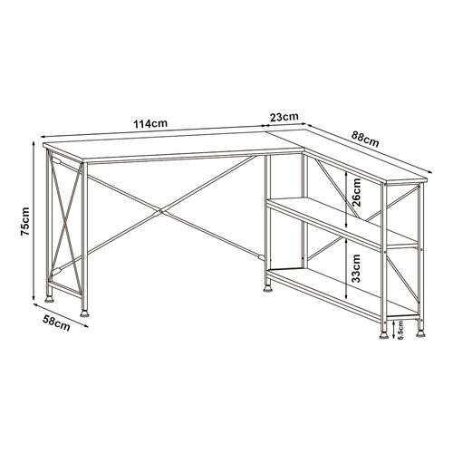 Bureau Table Poste De Travail 137 X 88 X 75 Cm Noir 03_0009065