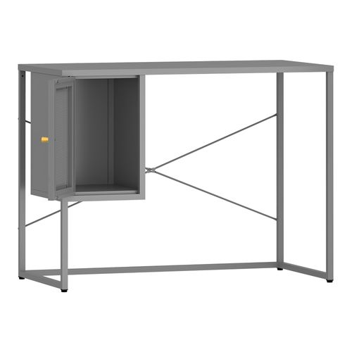 Bureau Table Poste De Travail Acier 75 X 100 X 50 Cm Gris 03_0009068