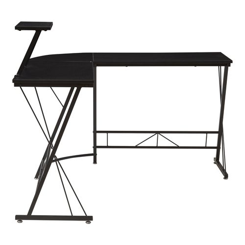 Bureau Table Poste De Travail Avec Plateau Surélevé 122 X 122 X 98 Cm Noir 03_0009073