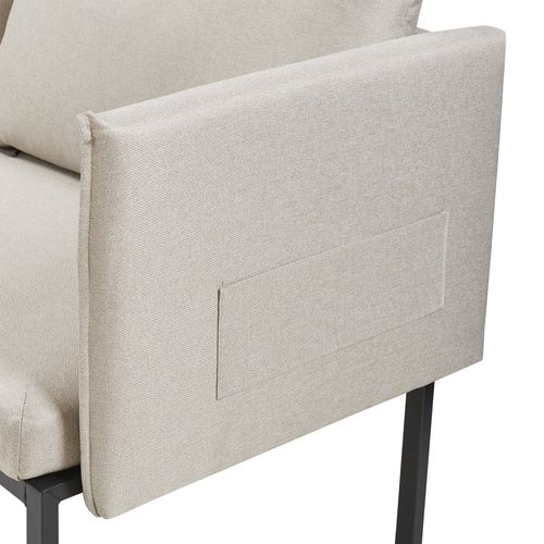 Canapé Fauteuil 2 Places 69 X 158 X 63 Cm Beige 03_0009131