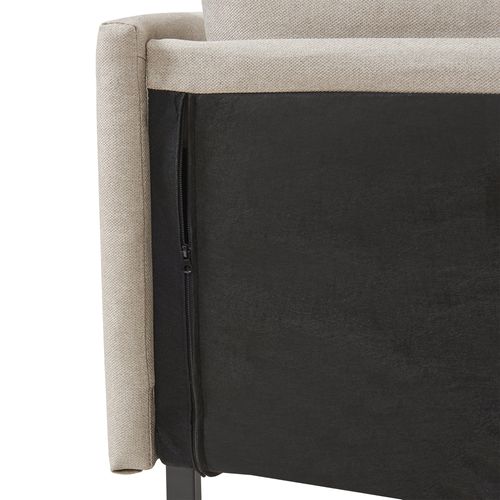 Canapé Fauteuil 2 Places 69 X 158 X 63 Cm Beige 03_0009131