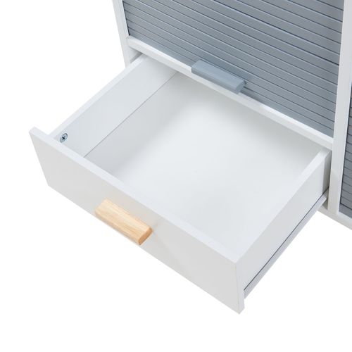 Commode Meuble De Rangement Pratique Entrée Salon Chambre 72 X 80 X 40 Cm Mdf Gris 03