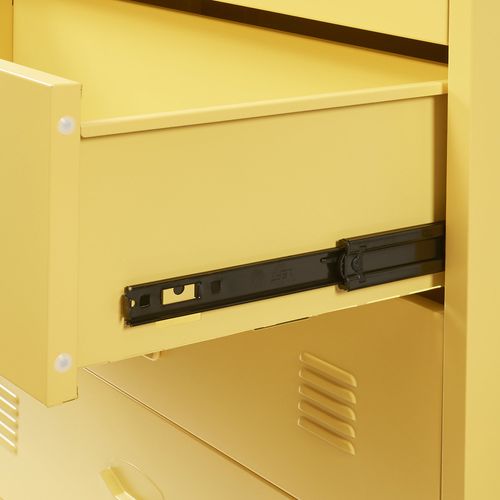 Commode Meuble De Rangement Pratique Entrée Salon Chambre Métallique Avec 4 Tiroirs