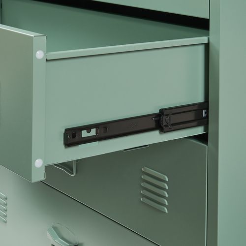 Commode Meuble De Rangement Pratique Entrée Salon Chambre Métallique Avec 4 Tiroirs