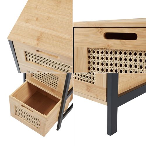 Commode Meuble De Rangement Pratique Entrée Salon Chambre Avec 3 Tiroirs 72 X 30 X 30