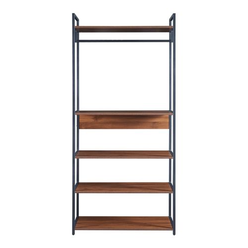 Ensemble De 2 Portants Rangement Organisation à Vêtements Armoire 7 Étagères Noir