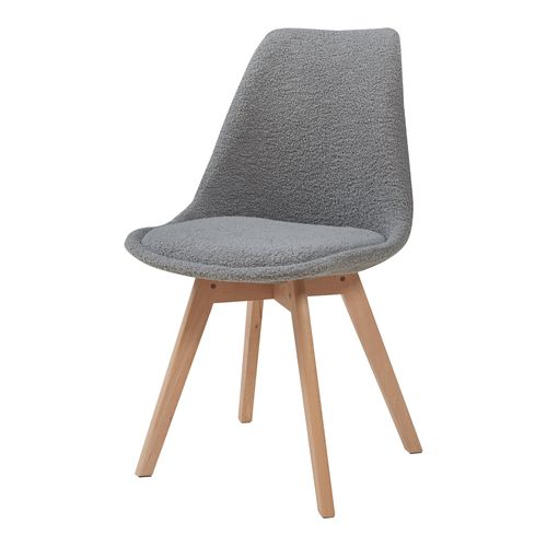 Lot De 2 Chaises De Salle à Manger Salon Design Moderne Cuisine Bouclé Gris 03_000961