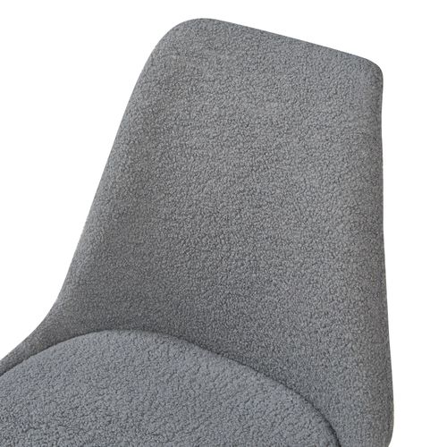 Lot De 2 Chaises De Salle à Manger Salon Design Moderne Cuisine Bouclé Gris 03_000961