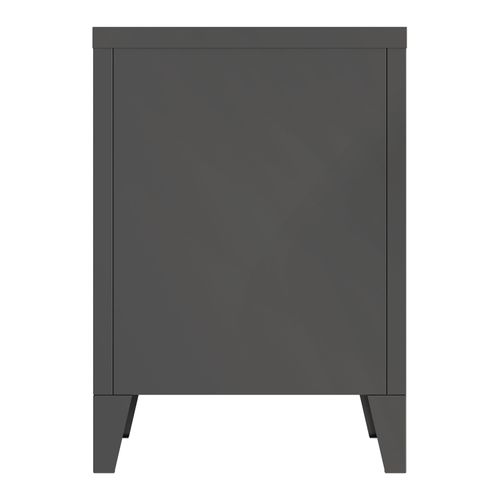 Lot De 2 Tables De Nuit Acier 57 X 40 X 30 Cm Noir 03_0009724