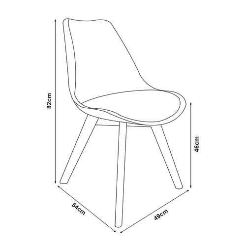Lot De 4 Chaises De Salle à Manger 82 X 49 X 54 Cm Moderne Design Robuste Bouclé Taup
