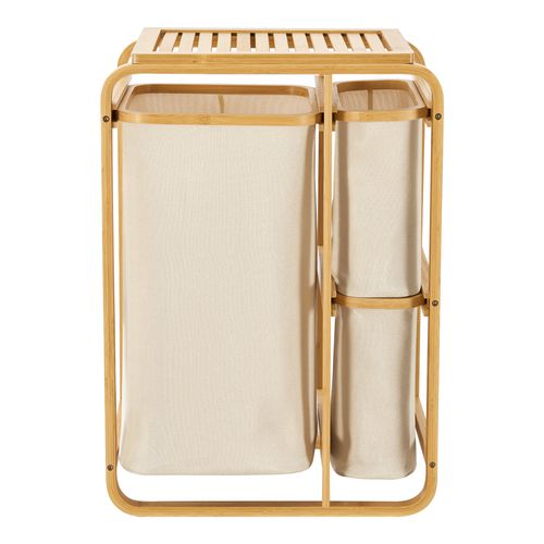 Panier à Linge Bambou 71 X 50 X 33 Cm Naturel Beige 03_0010215