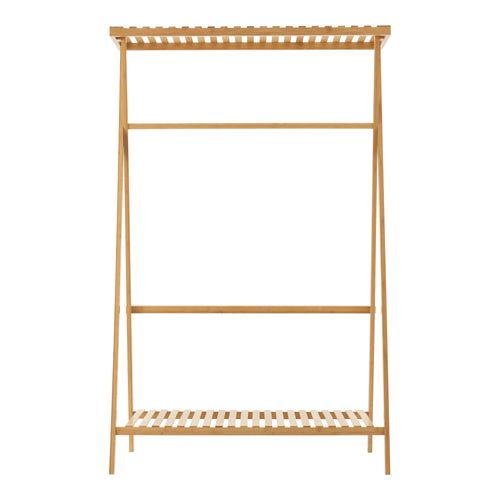 Portant à Vêtements Portemanteau Porte-vêtements Penderie Dressing Ouvert Bambou 140
