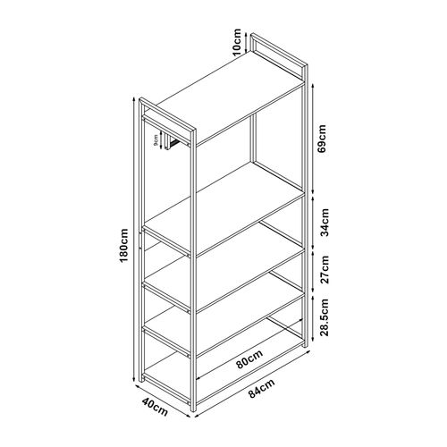Portant à Vêtements Portemanteau Porte-vêtements Penderie Dressing Ouvert