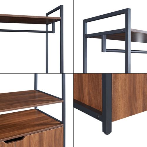 Portant à Vêtements Portemanteau Porte-vêtements Penderie Dressing Ouvert Avec Armoir