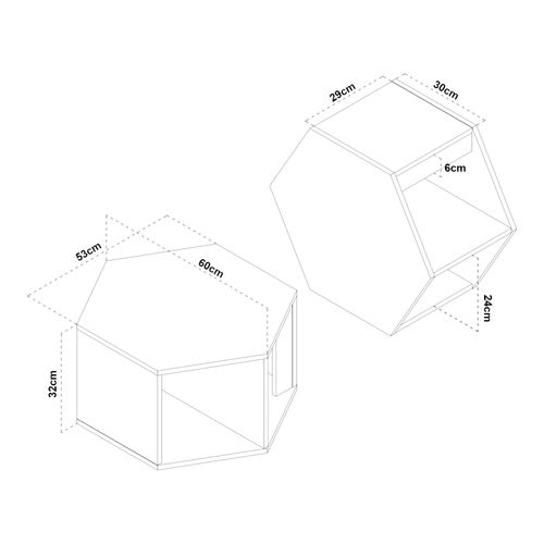 Set De 2 Tables Basses Noir Effet Noyer 03_0010603