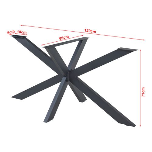 Structure De Table Acier 120 X 68 X 71 Cm Noir 03_0010700