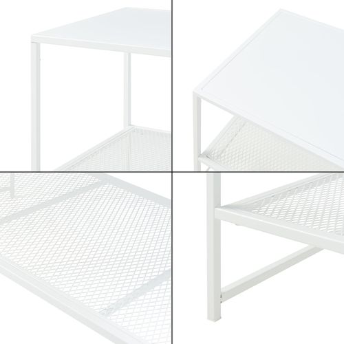 Table Basse Console D'appoint De Salon Avec Tablette En G E Acier 102 X 43 X 46 Cm