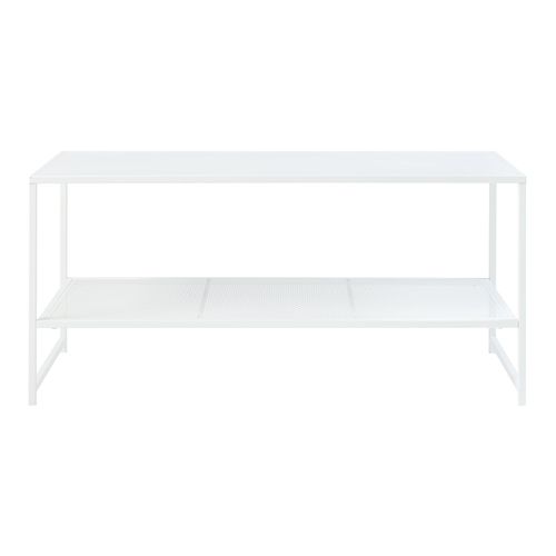 Table Basse Console D'appoint De Salon Avec Tablette En G E Acier 102 X 43 X 46 Cm