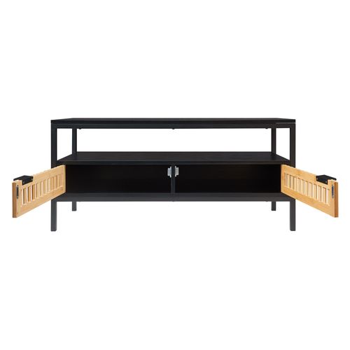 Table Basse Console D'appoint 100 X 40 X 48 Cm Mdf Noir 03_0010819