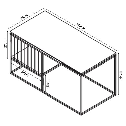 Table Basse Console D'appoint 120 X 60 X 42 Cm Effet Marbre Blanc Or 03_0010836