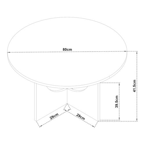 Table Basse  80 X 42 Cm Gris Clair 03_0010846