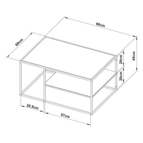 Table Basse Console D'appoint Salon Rectangulaire 45 X 90 X 60 Cm Violet 03_0010862