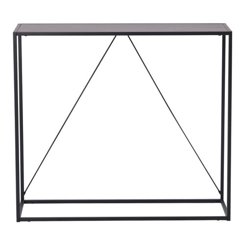 Table Console Acier 90 X 30 X 80 Cm Entrée Salon Salle à Manger Noir 03_0010869