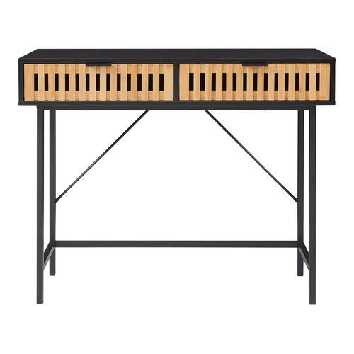 Table Console 100 X 40 X 75 Cm Noir Naturel 03_0010880