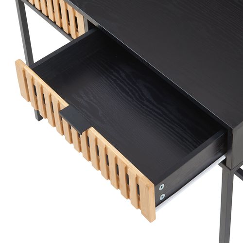 Table Console 100 X 40 X 75 Cm Noir Naturel 03_0010880