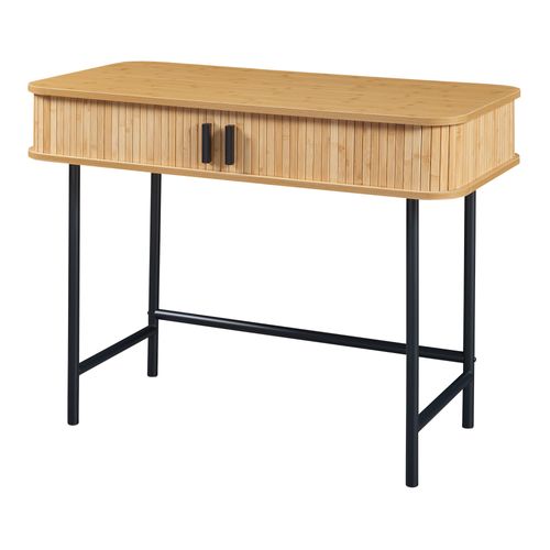 Table Console 100 X 50 X 76 Cm Naturel Noir 03_0010886