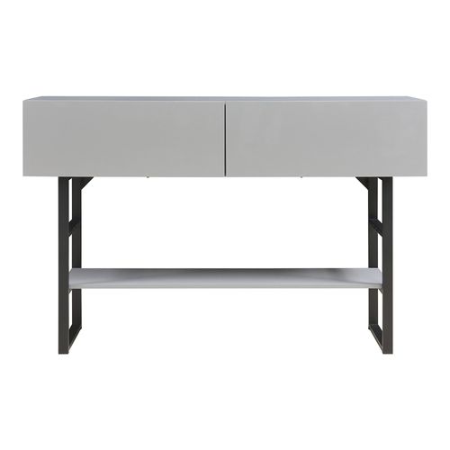 Table Console 75 X 120 X 30 Cm Panneau De Particules Gris Clair 03_0010888