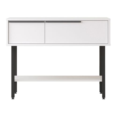 Table Console 100 X 30 X 76 Cm Blanc Noir 03_0010890