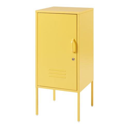 Table De Chevet Table De Nuit Commode Meuble De Rangement 82 X 35 X 35 Cm Acier Jaune