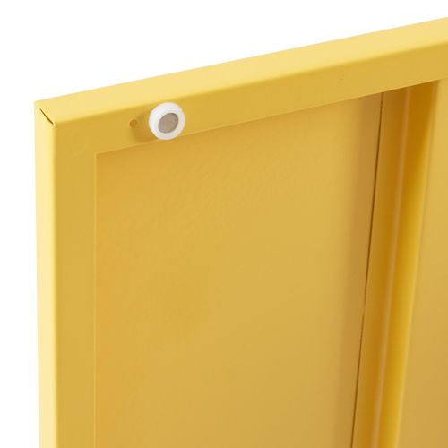 Table De Chevet Table De Nuit Commode Meuble De Rangement 82 X 35 X 35 Cm Acier Jaune